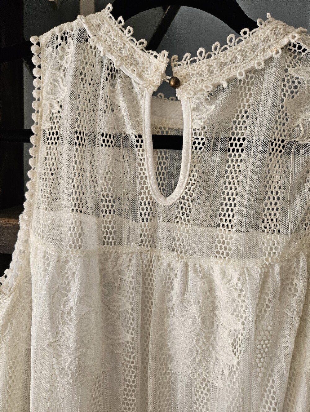 Miss Chievous Ivory Lace Midi Dress- Medium - Picture 3 of 5